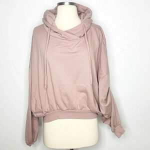 Young Fabulous & Broke Raissa Pink Batwing Hoodie Size MEDIUM LARGE